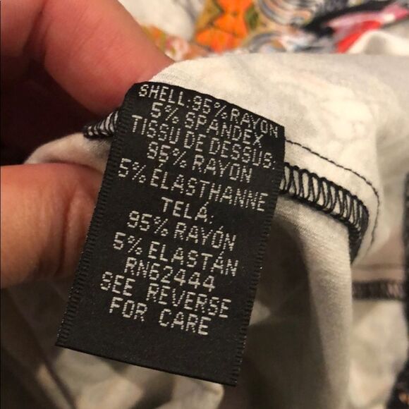 NWT Nicole Miller Printed Tiered Midi Dress - Picture 7 of 7